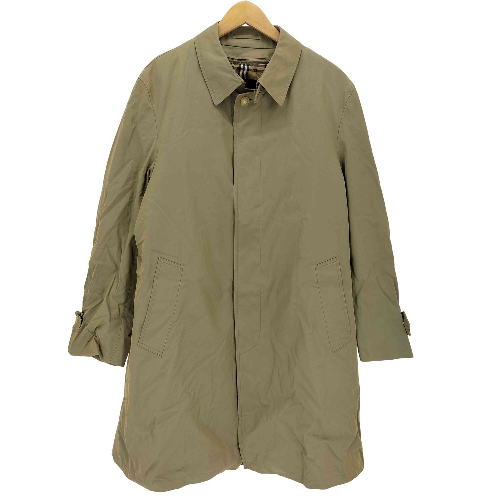 バーバリーブラックレーベル BURBERRY BLACK LABEL 裏ノバチェック ライナー付きステンカラーコート メンズ L