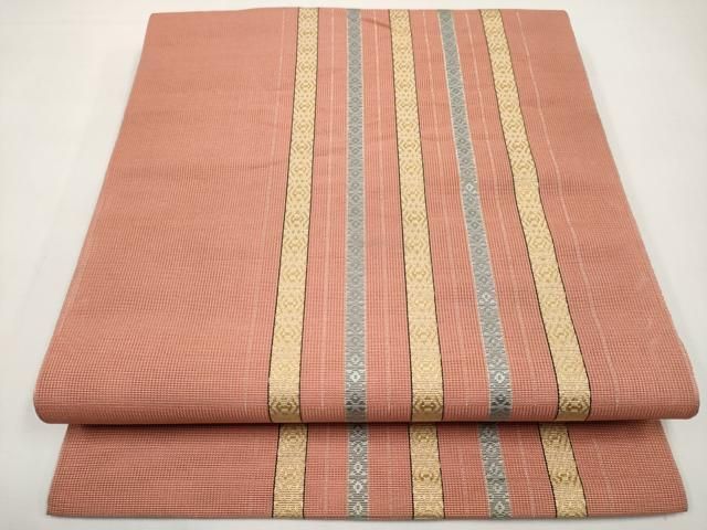 平和屋着物＊夏物　本場筑前博多織　八寸名古屋帯　紗献上　正絹　逸品　CABJ5972tx