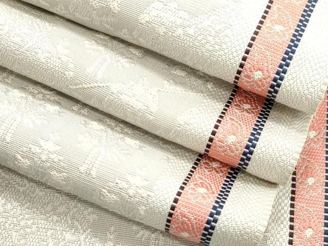 平和屋着物●本場筑前博多織　半幅帯　樹林文　正絹　逸品　CABI7512dy