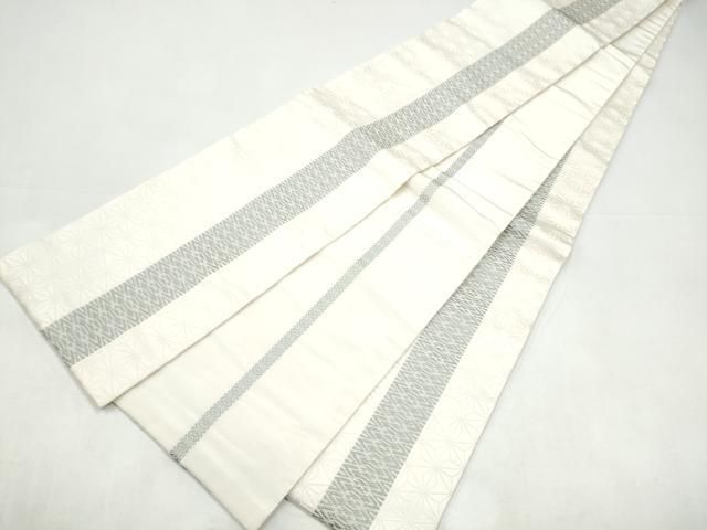 平和屋着物●本場筑前博多織　両面　半幅帯　献上　正絹　逸品　CABI9104hy