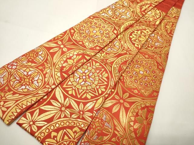 平和屋着物●男性　角帯　正倉院花丸文　金銀糸　正絹　逸品　CABI4873ak 平和屋着物○男性 角帯 正倉院花丸文 金銀糸 正絹 逸品 CABI4873ak