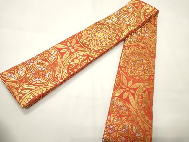 平和屋着物●男性　角帯　正倉院花丸文　金銀糸　正絹　逸品　CABI4873ak 平和屋着物○男性 角帯 正倉院花丸文 金銀糸 正絹 逸品 CABI4873ak