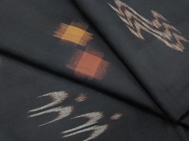 平和屋着物●久米島紬　正絹　逸品　CABI1255th