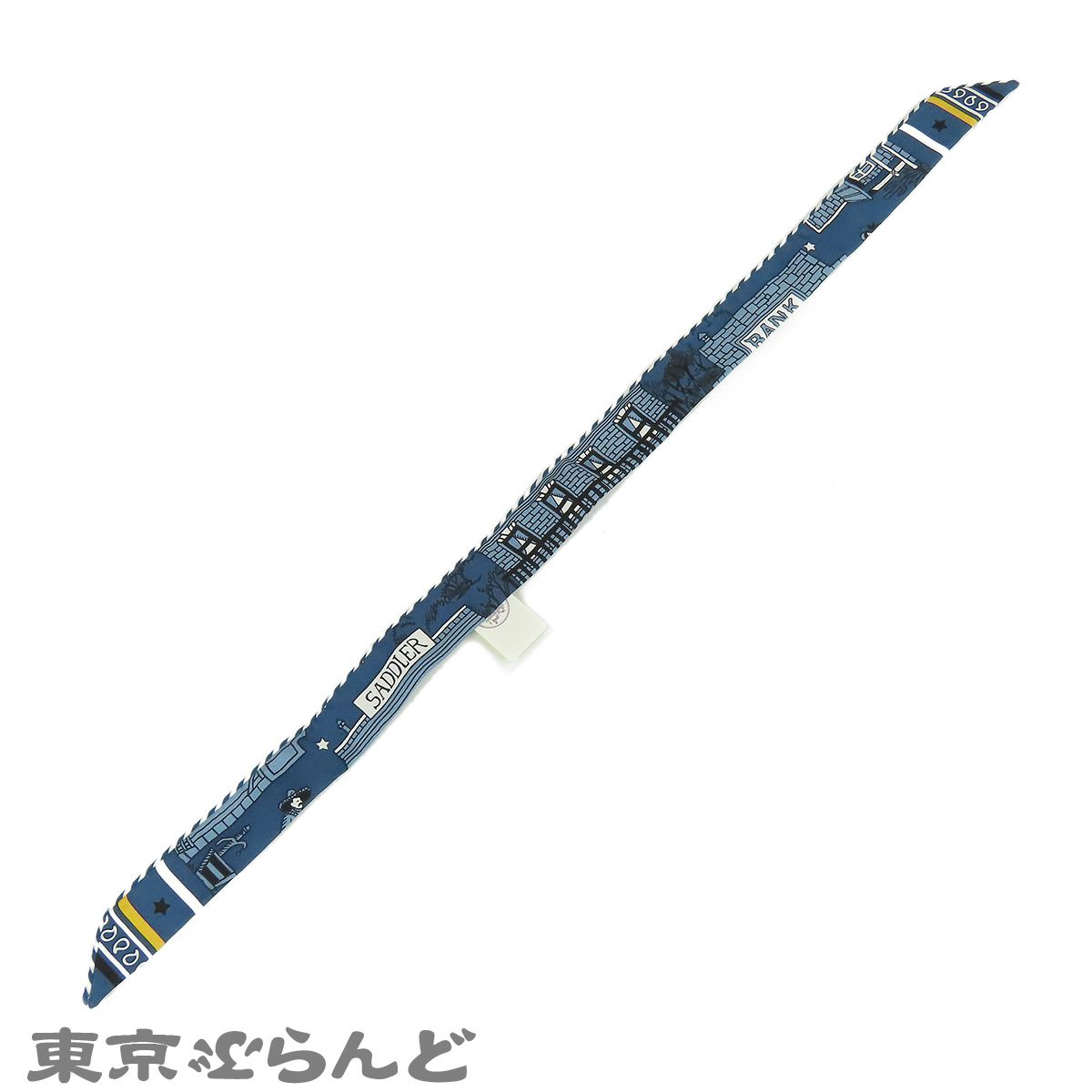 エルメス HERMES ツイリー ドール ブルーアルドワーズxジョーヌ シルク