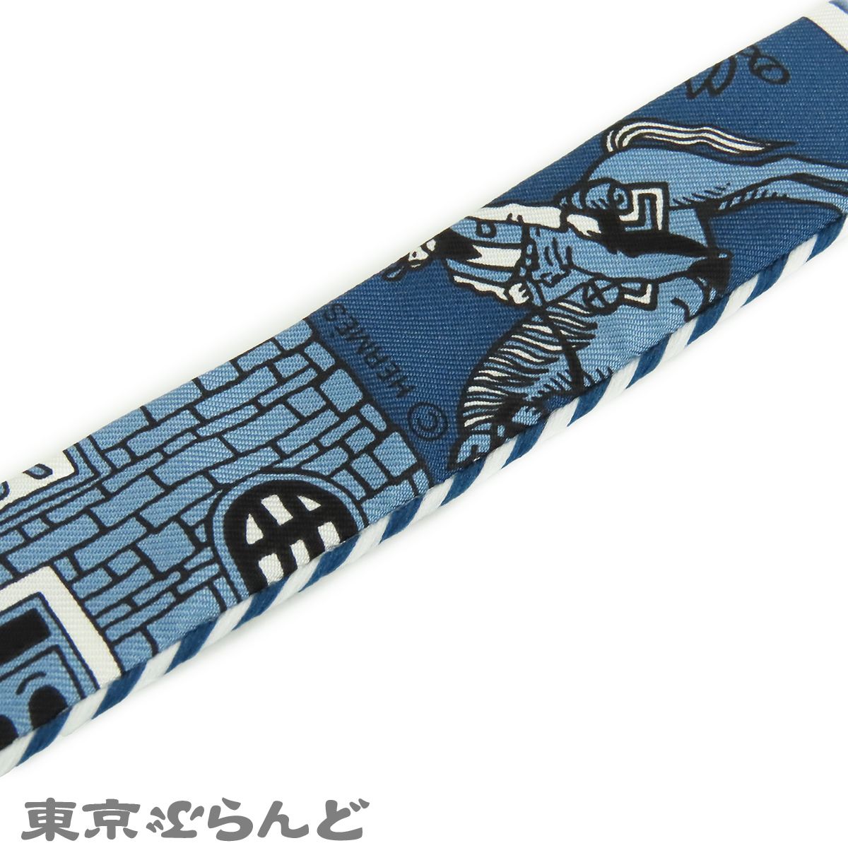 エルメス HERMES ツイリー ドール ブルーアルドワーズxジョーヌ シルク