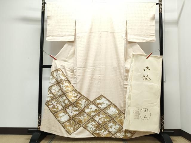 平和屋着物●銀座きしや　色留袖　天井草花文　たとう紙付き　正絹　逸品　CABI1262th 33,800円