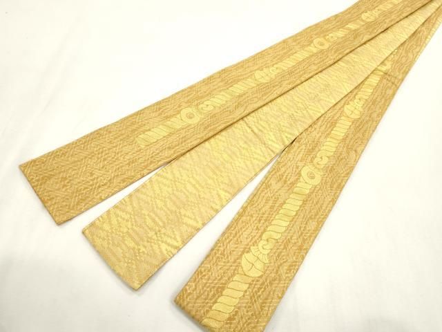平和屋着物●男性　両面　角帯　間道　金糸　正絹　逸品　CABH6761dy