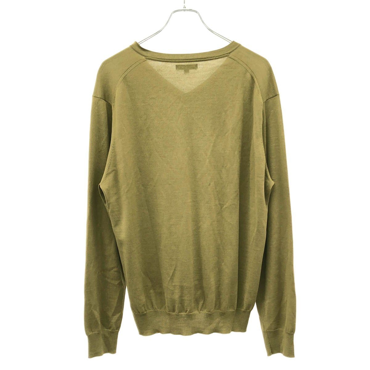 BURBERRY LONDON バーバリーロンドン Vネックニットセーター BBT12-311-73 グリーン系 LL BURBERRY LONDON バーバリーロンドン Vネックニットセーター BBT12-311