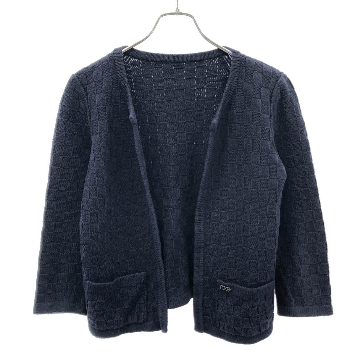 FOXEY NEWYORK フォクシー ニューヨーク バスケットチェック ボレロ