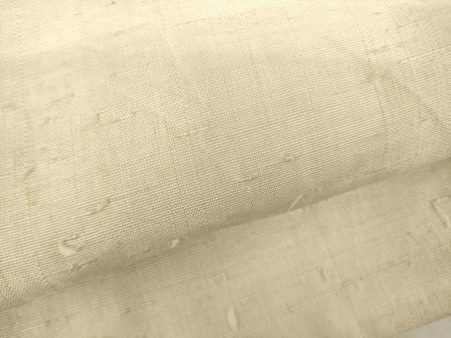 馬乗り袴 正絹 逸品 平和屋着物○男性 紬地 薄卵色 縞 AABJ5789ckの