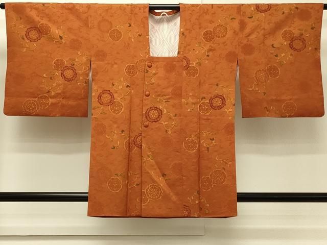 平和屋着物＃道行コート　地紋起こし　花唐草文　正絹　逸品　CABH7128in