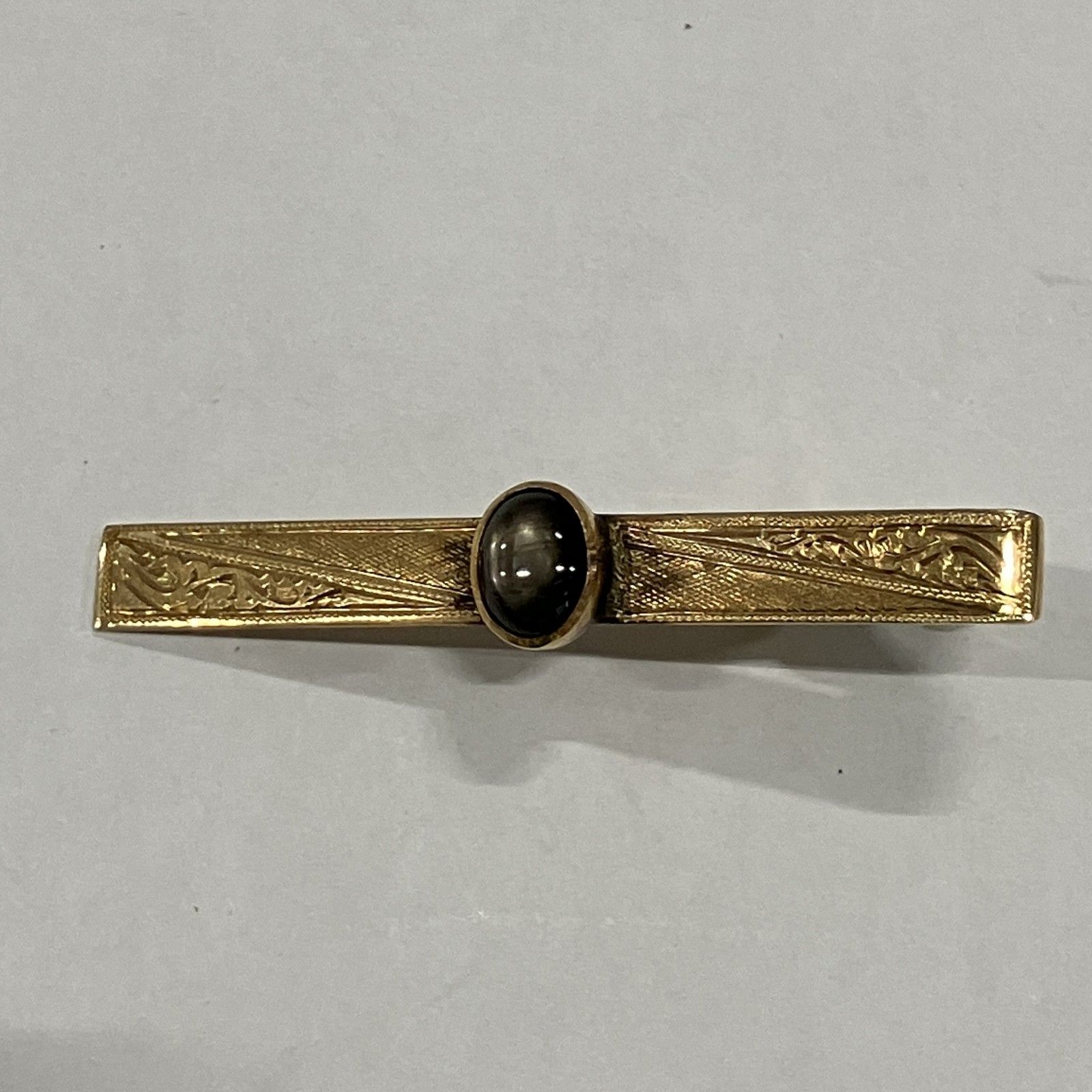 ☆ 18K刻印 18金 ゴールド ネクタイピン ビジネス オフィス 石付き