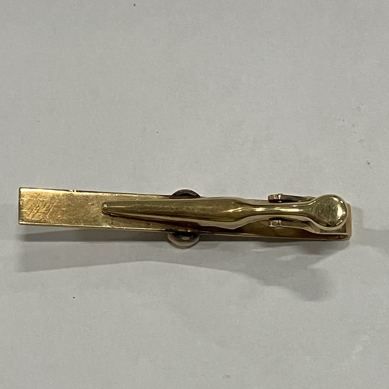 ☆ 18K刻印 18金 ゴールド ネクタイピン ビジネス オフィス 石付き