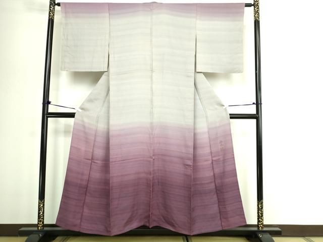平和屋着物▽訪問着　単衣　作家物　霞文　暈し染め　正絹　逸品　DABG9562sf 28,080円