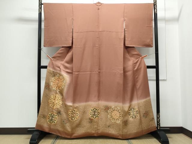 平和屋着物□豪華黒留袖 駒刺繍 陶器花文 金彩 正絹 逸品 CABF1679th