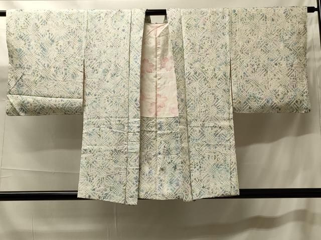 平和屋着物＃名門　藤娘きぬたや・総絞り　羽織　菱文　正絹　逸品　CABH7104in 15,600円
