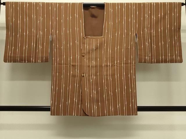 平和屋着物＃道行コート　竹　正絹　逸品　CABH7049in