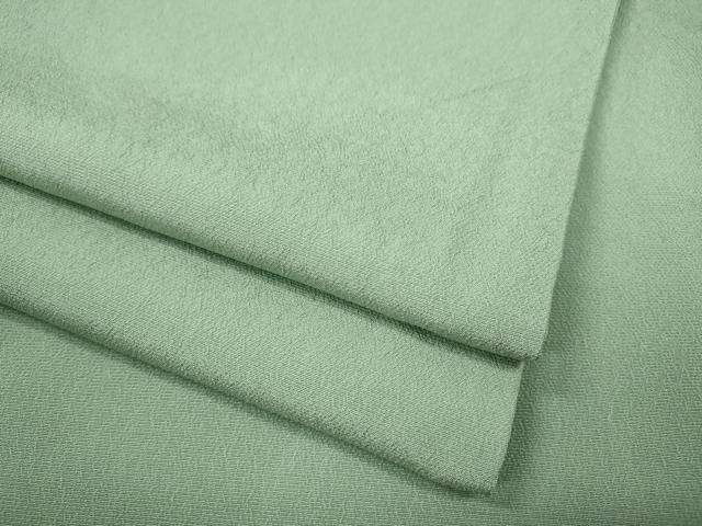 平和屋着物●上質な色無地　白緑色　正絹　逸品　CABH9724ut
