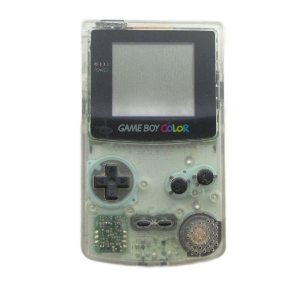 Nintendo GAME BOY COLOR CGB-001 ゲームボーイ ゲーム機 本体 カセット3本 ロゴ 動作確認済 クリア ■GY18 /MQ