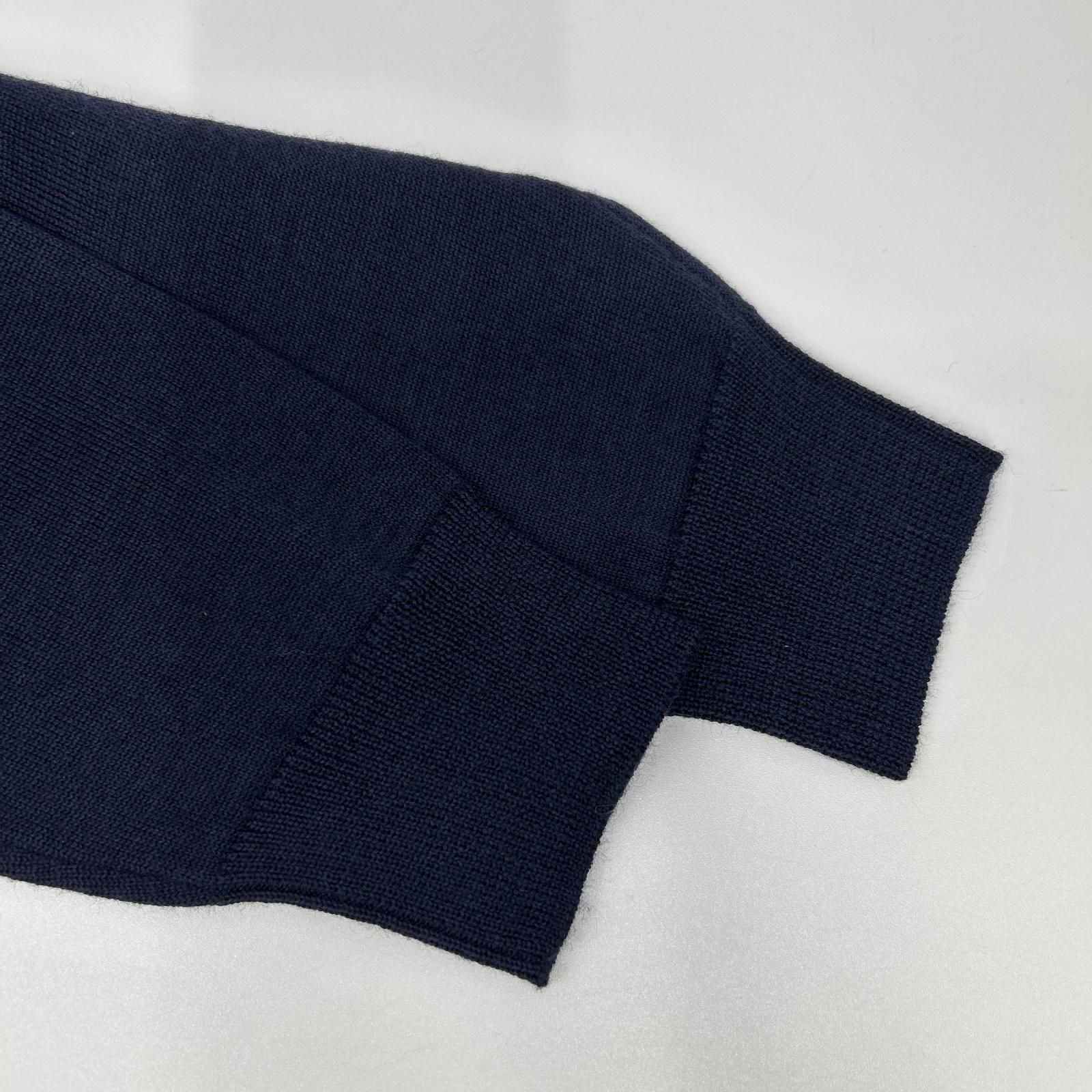CELINE　セリーヌ　2AH80322U ネイビー トリオンフ刺繍 クルーネック ニット　XS