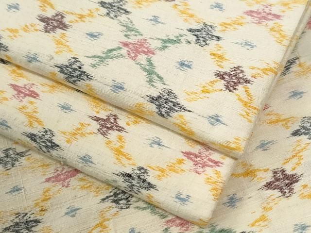 平和屋着物●上質な紬　花繋ぎ　正絹　逸品　CABG1067yc