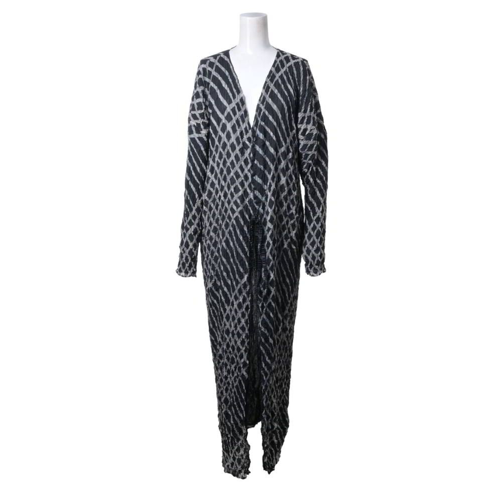 ISSEY MIYAKE IM92-FA629 リバーシブル ワッシャー加工 プリーツ ロング カーディガン