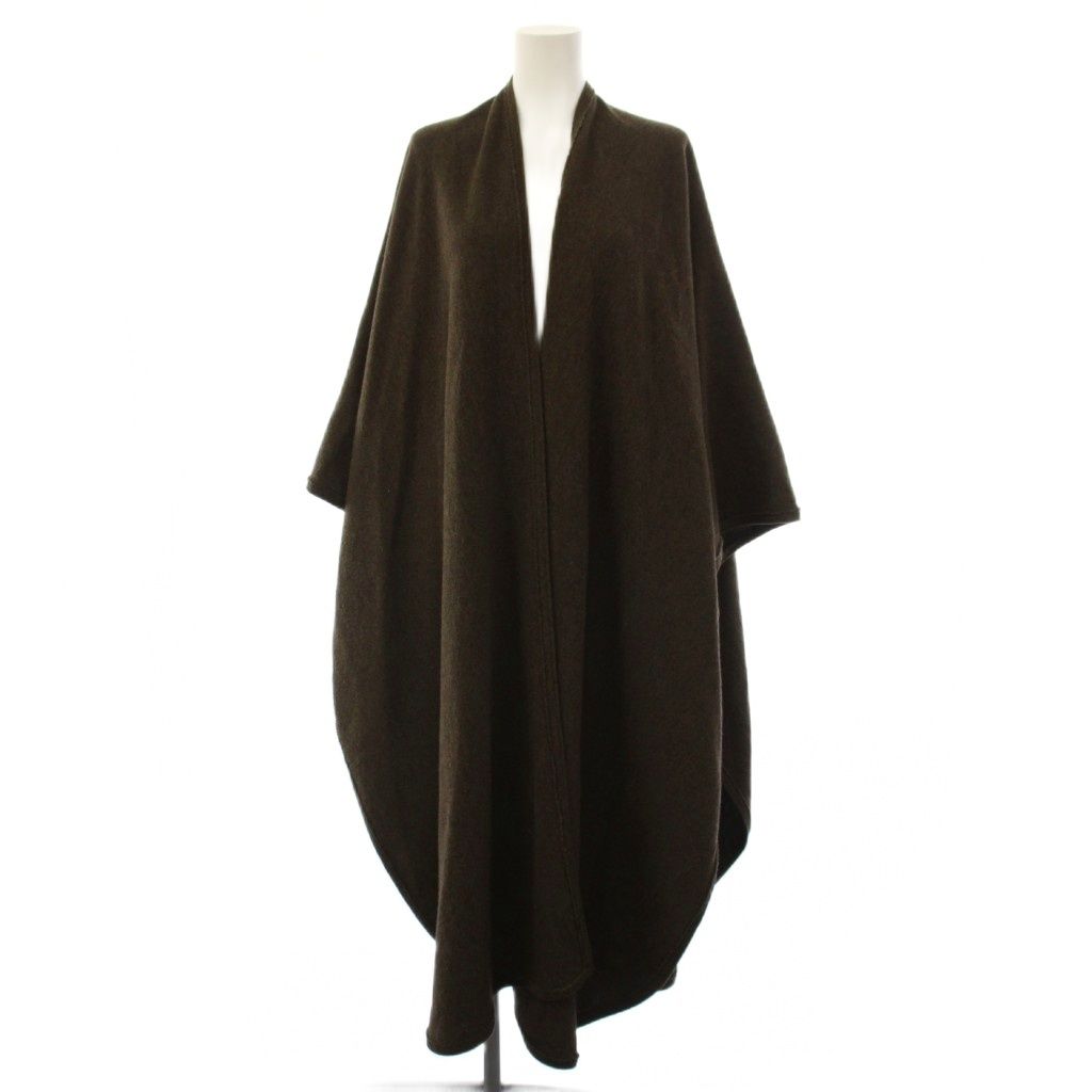 フミカ ウチダ FUMIKA_UCHIDA TWEED FULL LENGTH CAPE ケープ ジャケット ウール F カーキ FU-C-006 /BM17