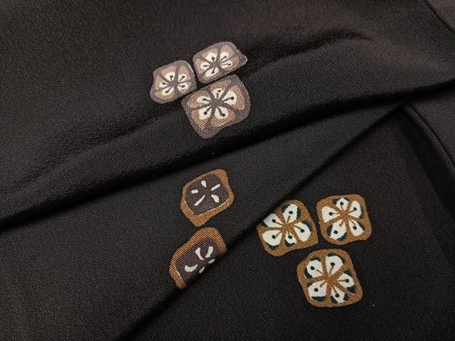 平和屋着物●上質な小紋　花尽くし　正絹　逸品　AABJ3906ph