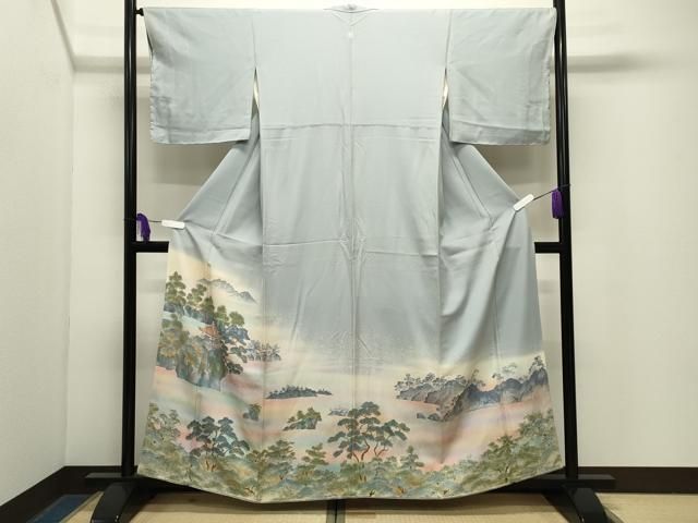 平和屋着物●豪華色留袖　手描き　風景文　暈し染め　金彩　正絹　逸品　CABG4736gh