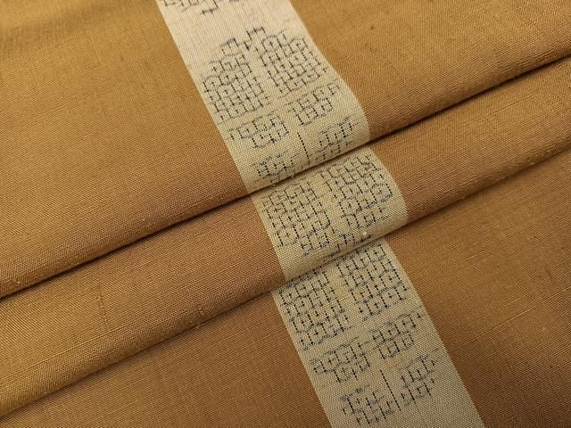 平和屋着物●結城紬　間道　さが美扱い　正絹　逸品　AABJ3954ph