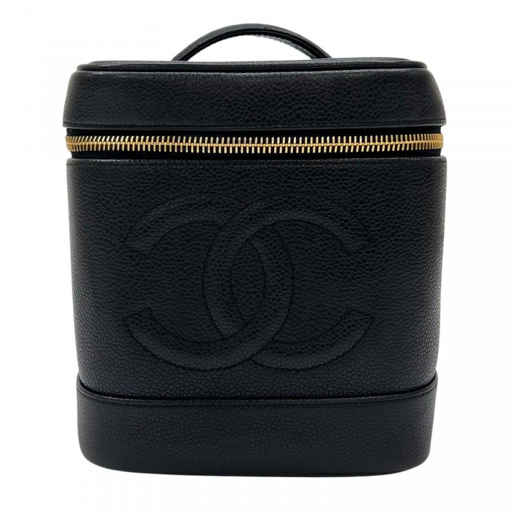 シャネル バッグ レディース CHANEL マットキャビアスキン ブラック 黒 ゴールド金具【中古品】 67,650円