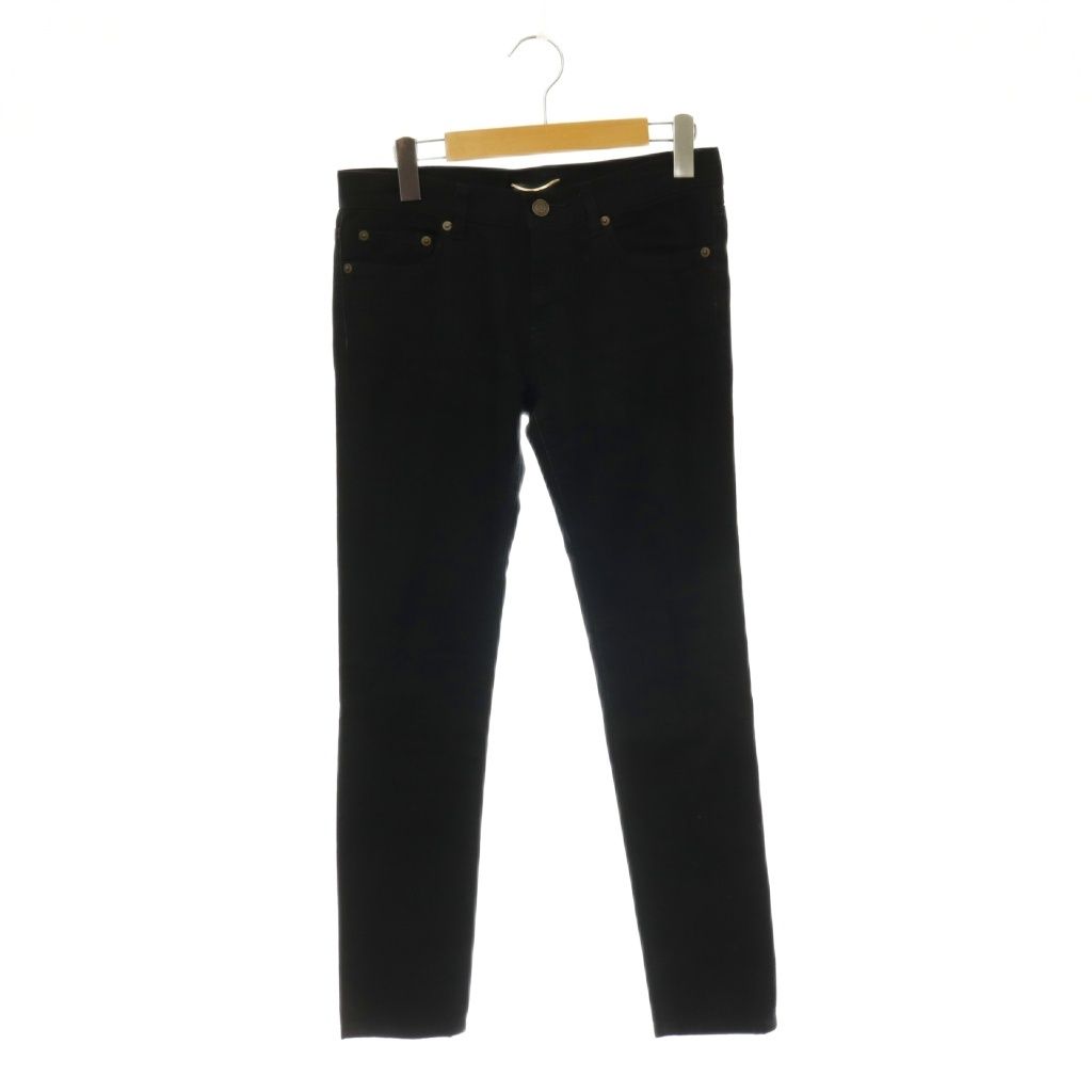 サンローラン パリ SAINT LAURENT PARIS D01 W/SK-LW スキニーパンツ デニム ジーンズ 27 黒 ブラック/CX ■OS