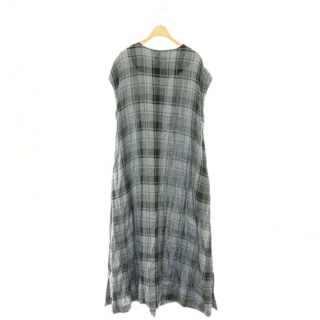 パドカレ pas de calais チェックワンピース パドカレ pas de calais チェック柄 ノースリーブ ワンピース ロング