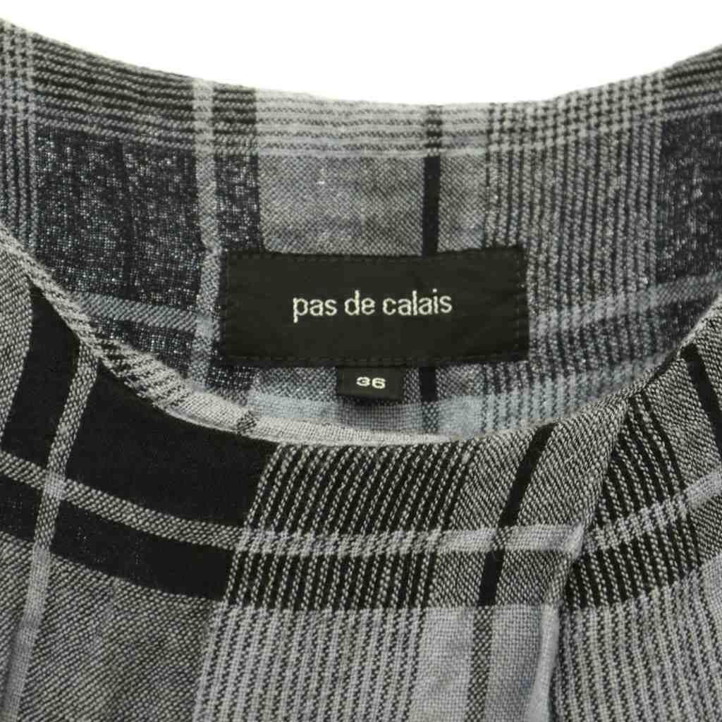 パドカレ pas de calais チェックワンピース パドカレ pas de calais チェック柄 ノースリーブ ワンピース ロング