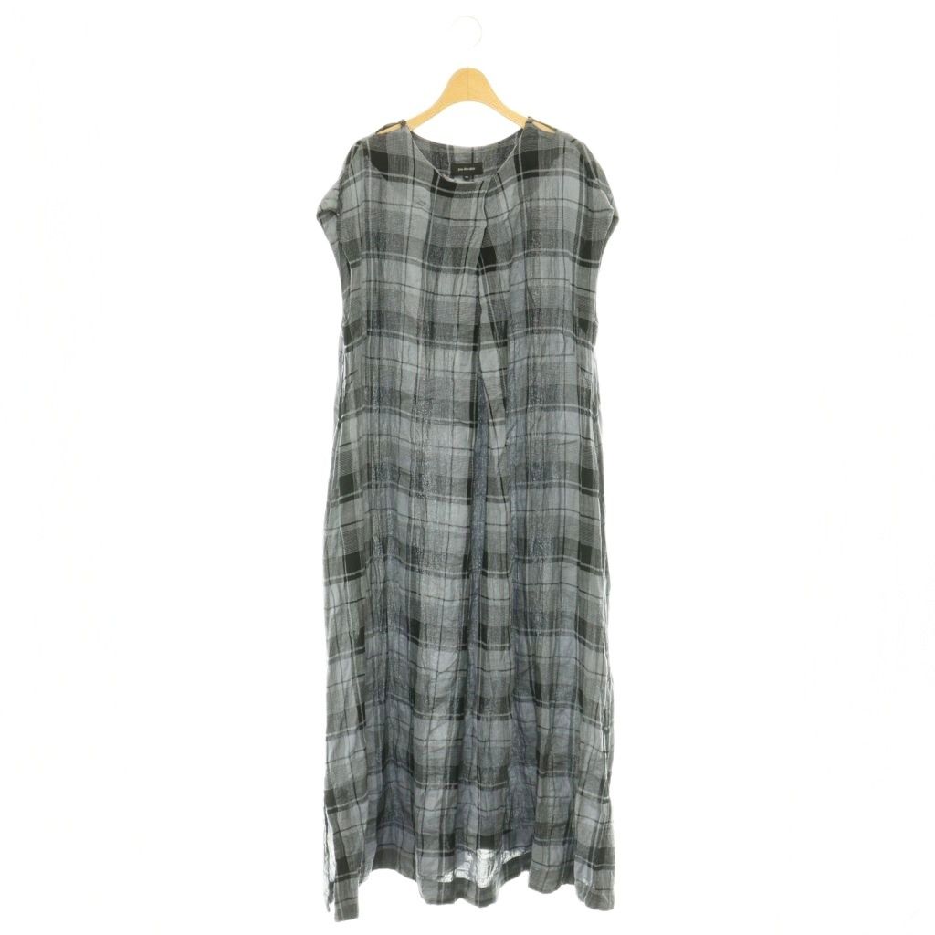 パドカレ pas de calais チェックワンピース パドカレ pas de calais チェック柄 ノースリーブ ワンピース ロング