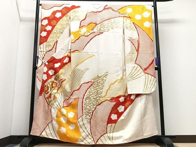 ☆平和島様☆専用出品商品です！ 平和屋着物□豪華振袖 駒刺繍 絞り 芝草花文 金彩 正絹 逸品