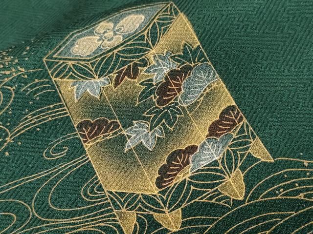 平和屋着物□訪問着 流水貝桶花文 金彩 正絹 逸品 CABI8285ev - メルカリ
