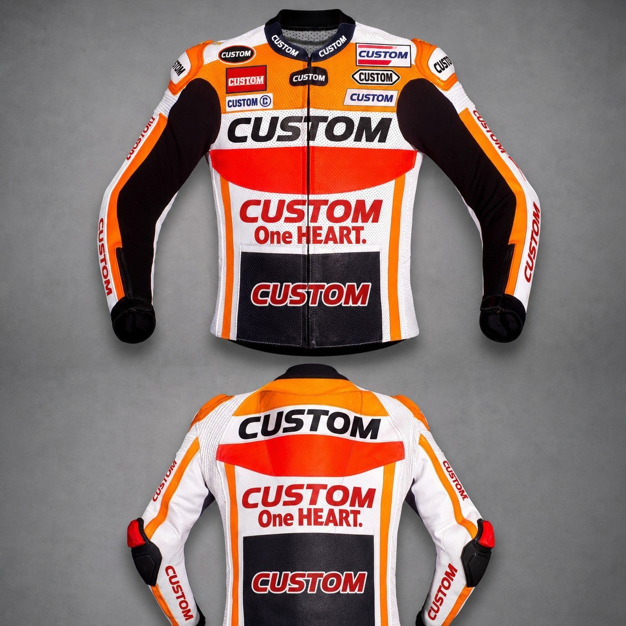 マルク・マルケス　2023年モデル　 MOTOGP　レーシングレザージャケット　本革 レプリカ オーダーメイド ロゴ・デザイン変更無料 サイズ各種 送料無料 ★発送予定日: 8月30日