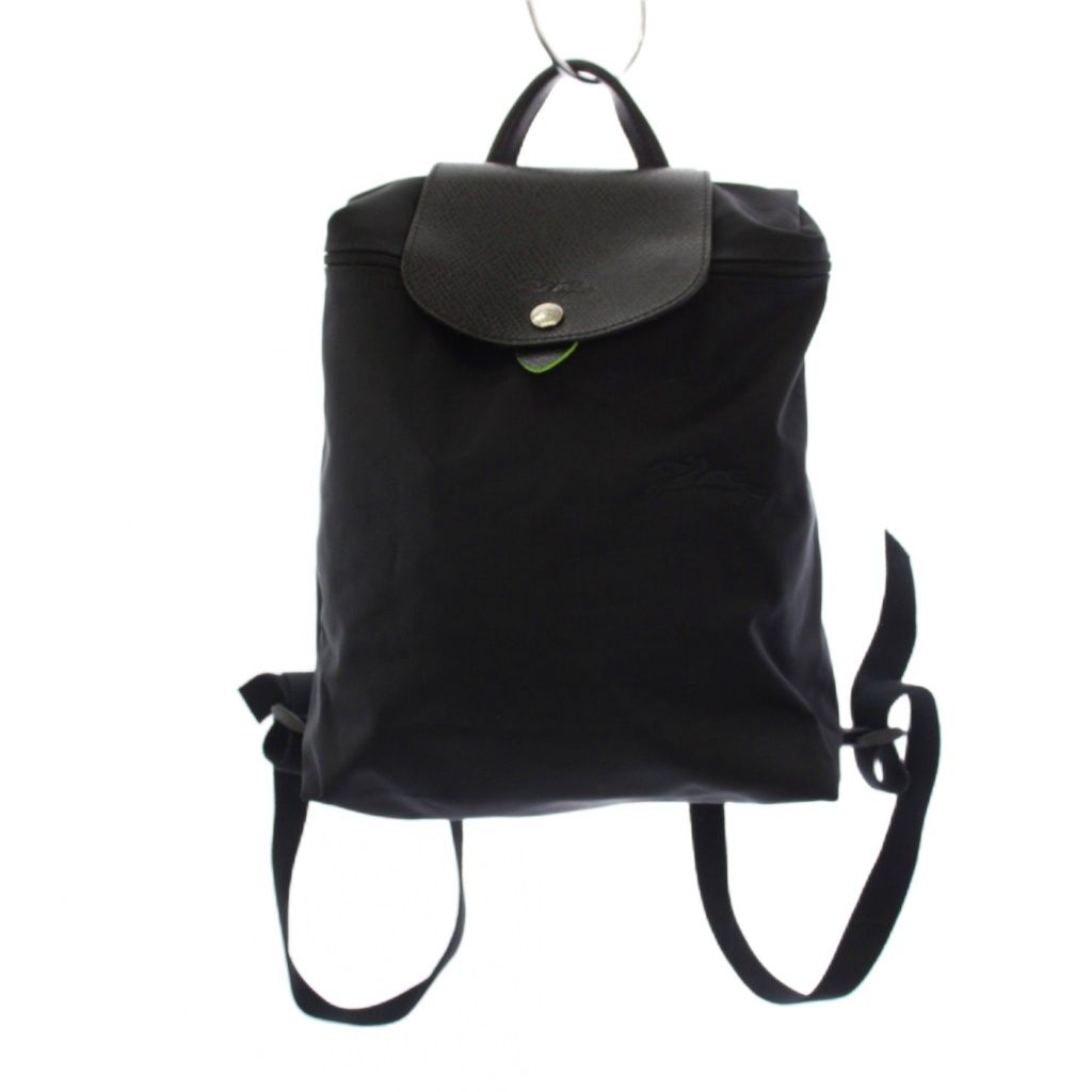 ロンシャン LONGCHAMP リュックサック デイバッグ ナイロン 黒 /BM17
