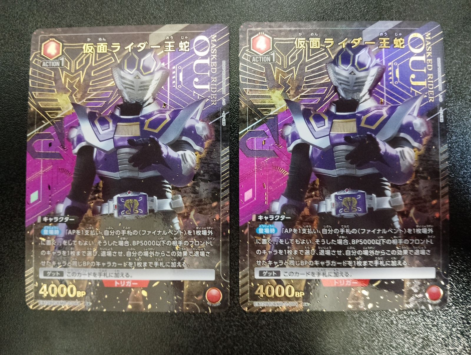 ユニオンアリーナ 仮面ライダー王蛇 パラレル 2枚セット R☆ EX12BT