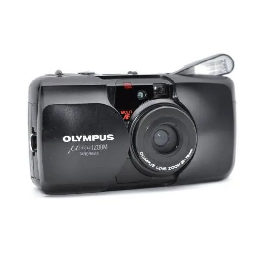 【動作OK・電池付き】OLYMPUS μ[mju:] ZOOM PANORAMA 動作OK】OLYMPUS μ[mju:] ZOOM PANORAMA コンパクトフィルムカメラ