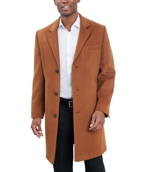 ロンドンフォグ メンズ アウター ジャケット・ブルゾン ウール コート London Fog Men Signature WoolBlend Overcoat Brown ブラウン