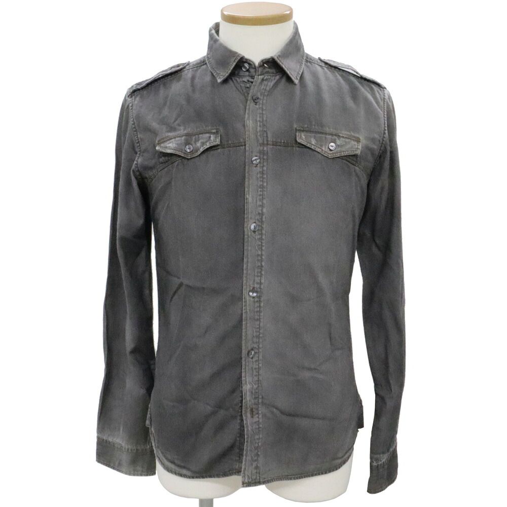 [Nagoya] Dolce & Gabbana Sicilian Denim Shirt GYC4LZ G8Z14 Gray 38 Size Long Sleeve Mens Clothing