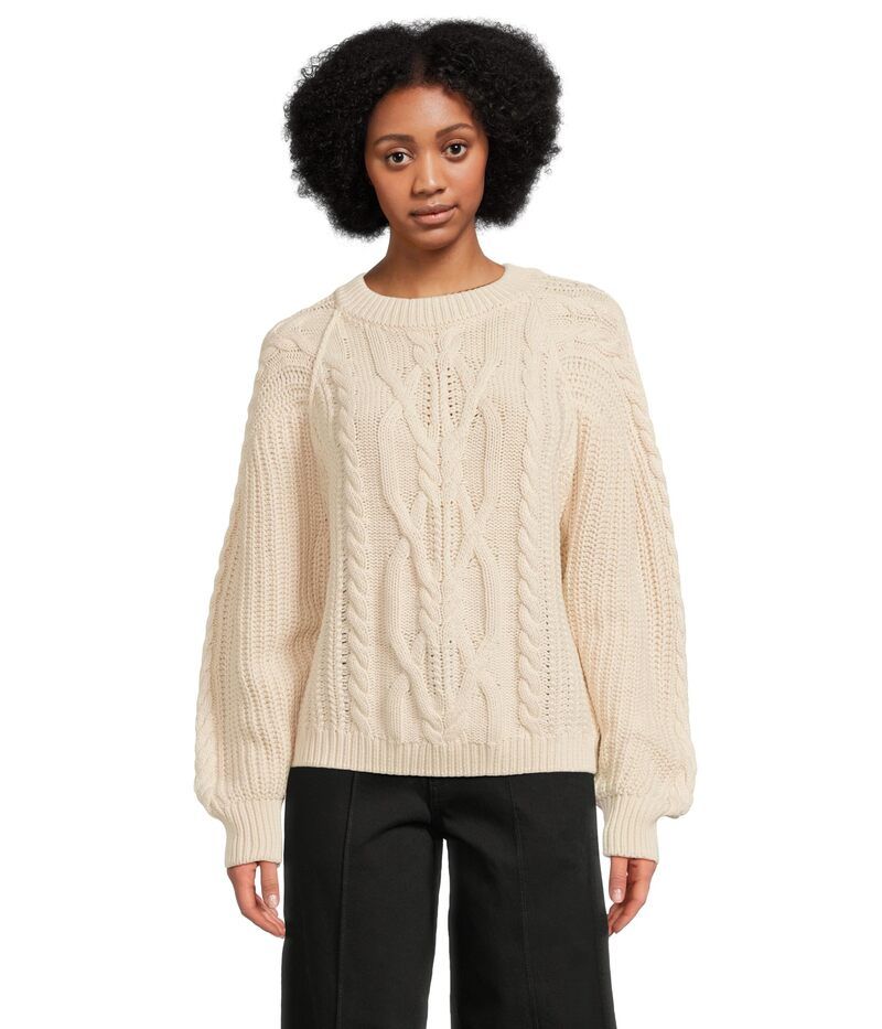 フリーピープル レディース アウター ニット・セーター Free People Frankie Cable Sweater Buttercream