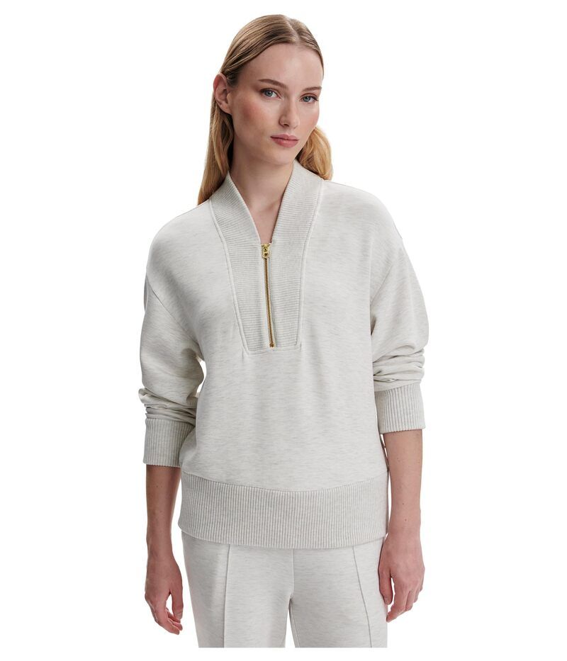 バーレイ レディース アウター パーカー・スウェット ハーフジップ Varley Sally Half Zip Sweat Ivory Marl アイボリー