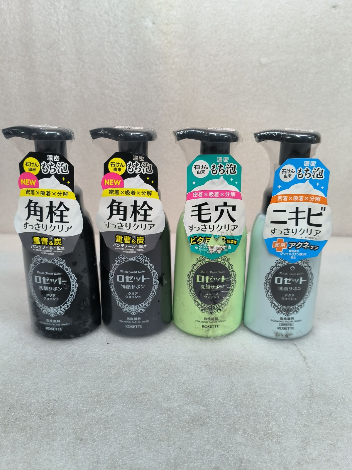 4点セット ロゼット 洗顔サボン 黒 緑 青 180mL  6603024 - メルカリ