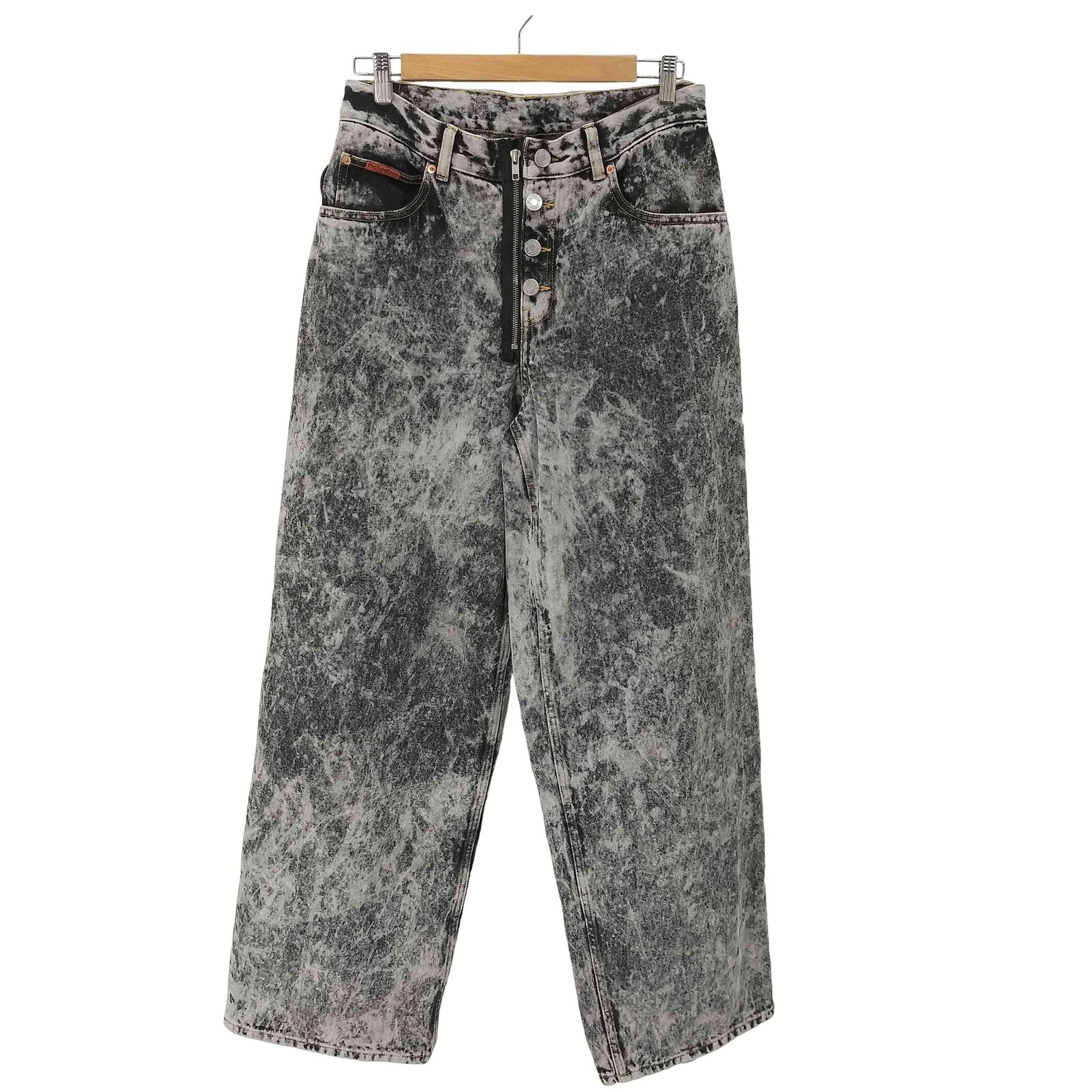 マーティンローズ Martine rose ZIP HEM JEAN GREY ACID WASH グレー