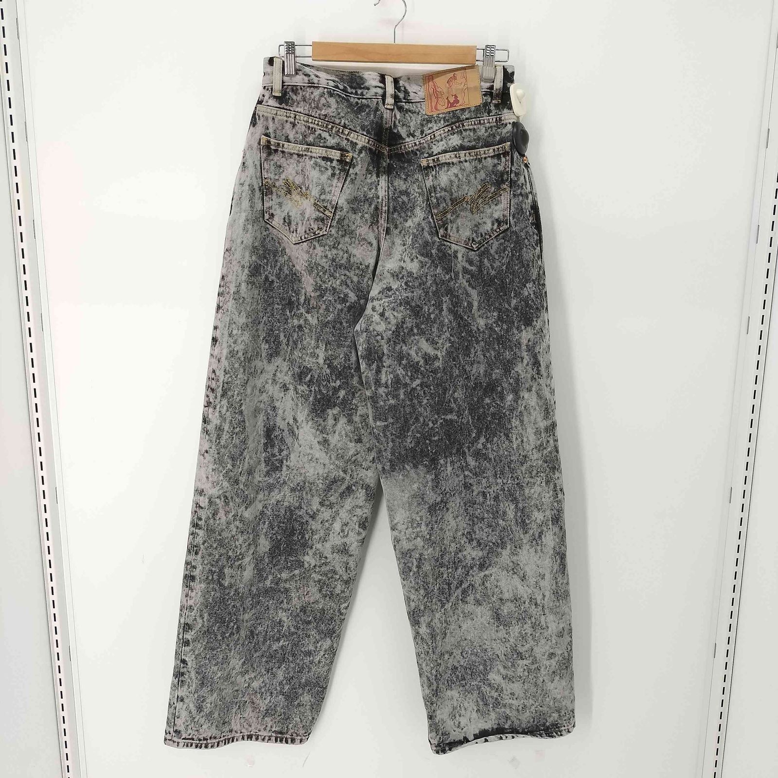 マーティンローズ Martine rose ZIP HEM JEAN GREY ACID WASH グレー