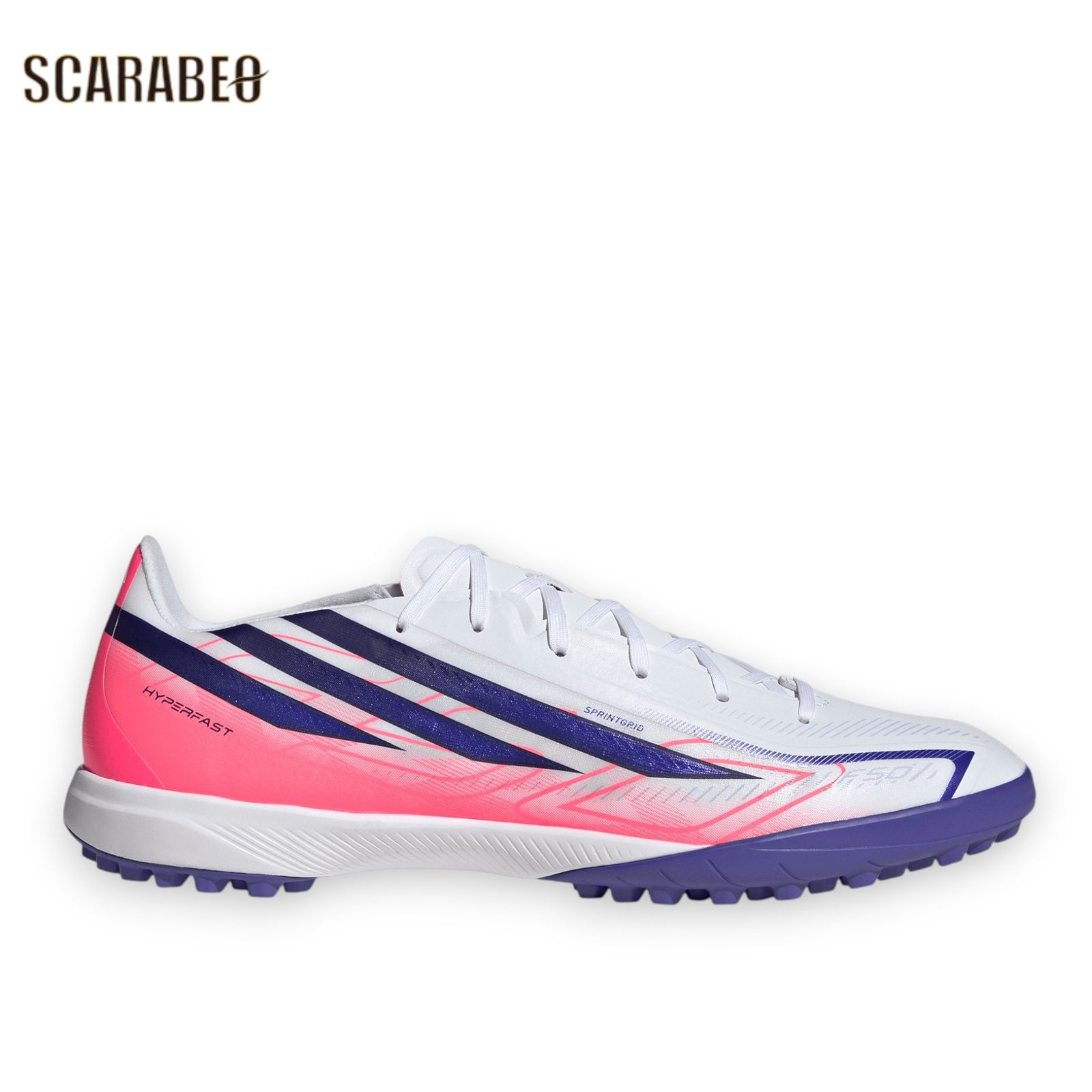 【7月15日発売開始｜予約受付中】アディダス F50 HYPERFAST LEAGUE TF KJ3434 adidas トレーニングシューズ サッカー ターフ ホワイト ソーラーパープル 人工芝 土 F50 ハイパーファスト kj3434