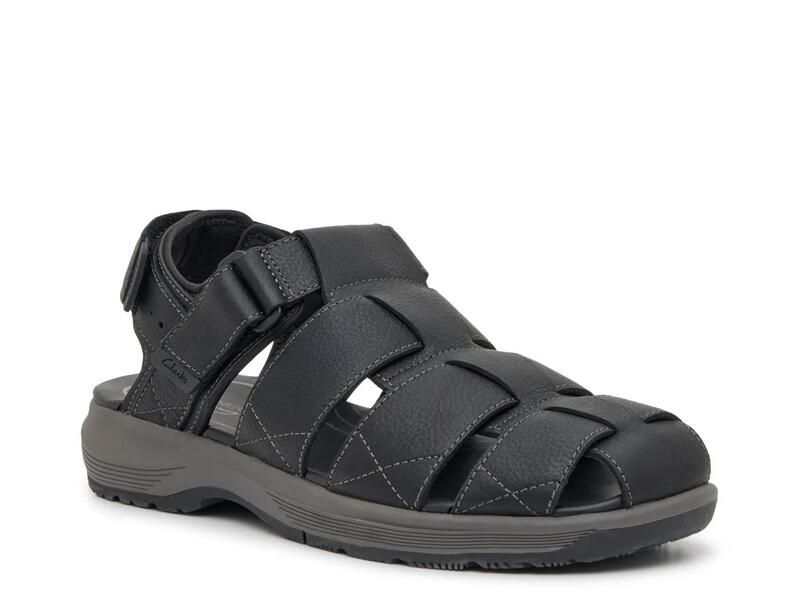 クラークス メンズ シューズ サンダル Clarks Guideview Cove Fisherman Sandal Black ブラック